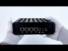 ইন্টেল এন 100 4 ল্যান ডুয়াল কম ইন্ডাস্ট্রিয়াল মিনি ফ্যানলেস পিসি ওয়াইফাই ডিডিআর 4 16 জি র্যাম সহ উইন্ডোজ লিনাক্স