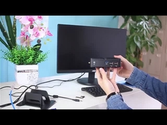 একক ইথারনেট ফ্যানহীন মিনি পিসি 6 ইউএসবি ইন্টারফেস হোম অফিসের জন্য প্রোটেবল কম্পিউটার