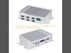 ইন্টেল i3 ইন্ডাস্ট্রিয়াল ফ্যানলেস পিসি 6COM GPIO