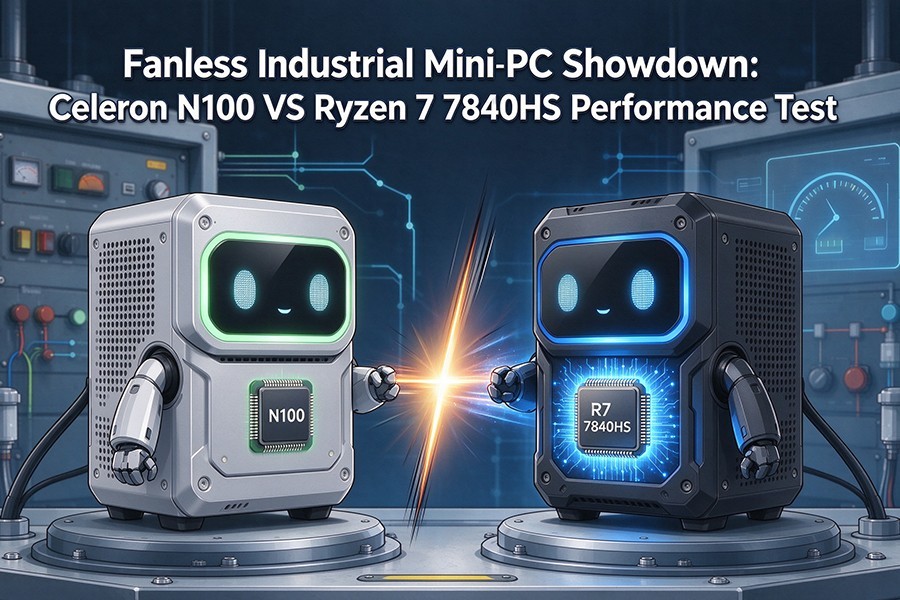সর্বশেষ কোম্পানি ব্লগ সম্পর্কে Fanless Industrial Mini PC Showdown: Celeron N100 VS Ryzen 7 7840HS Performance Test