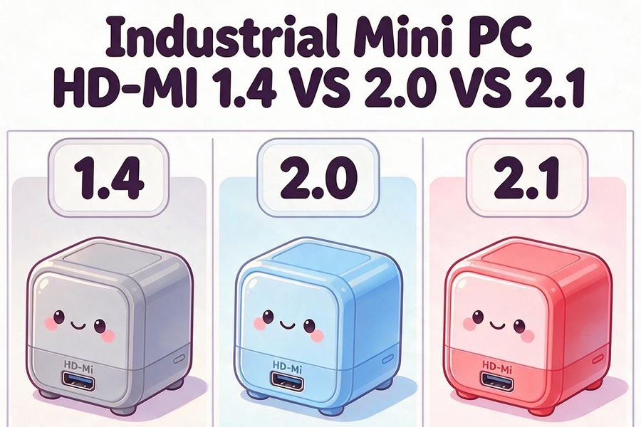 সর্বশেষ কোম্পানি ব্লগ সম্পর্কে Industrial Mini PC HD-MI 1.4 VS 2.0 VS 2.1: Display Interface Comparison for 4K 8K Industrial Monitoring