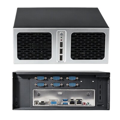 কেনা Intel Celeron G6900 প্রসেসর ইন্ডাস্ট্রিয়াল মিনি পিসি 6 COM 2 LAN সহ অনলাইনে উৎপাদন