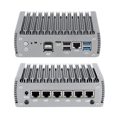 কেনা Intel N100 প্রসেসর ফায়ারওয়াল মিনি পিসি 6 LAN 1 HD-MI 1 DP সহ অনলাইনে উৎপাদন