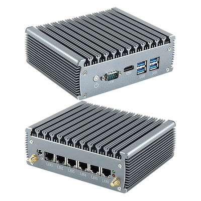 Intel Celeron 3865U 2 কোর 2 থ্রেড ফায়ারওয়াল 6 ইথারনেট DDR4 সহ মিনি পিসি রাউটার
