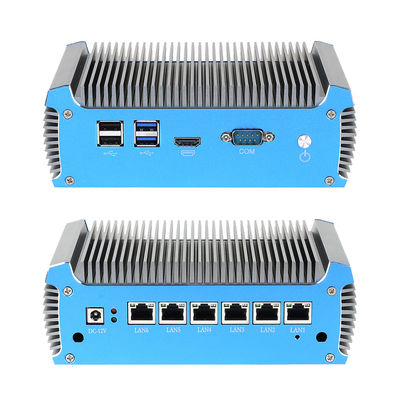 6 RJ45 ইথারনেট সফট রাউটার পিসি ডিডিআর 4 থেকে 8 জি পর্যন্ত এবং ইন্টেল সেলরন 3865 ইউ প্রসেসর সহ