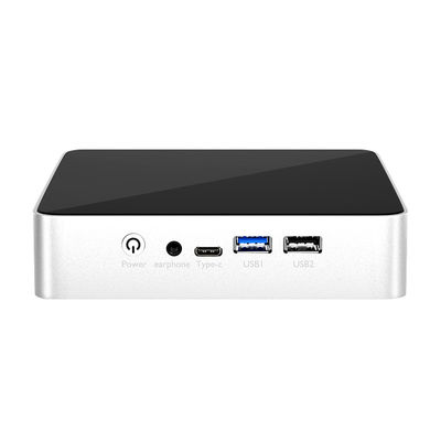 Intel N100 সাপোর্ট 16GB ফ্যান সহ এবং 4 USB 2 LAN 2 HDMI মিনি পিসি