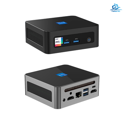 ইন্টেল কোর i7 12700H পিসি ডুয়াল ইথারনেট ডুয়াল এইচডি এবং 4 ইউএসবি মিনি কম্পিউটার